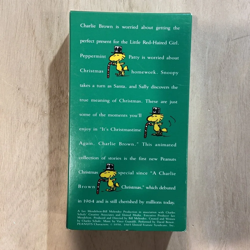 IT'S CHRISTMASTIME AGAIN, CHARLIE‎ BROWN - VHS Animated Christmas Video Tested